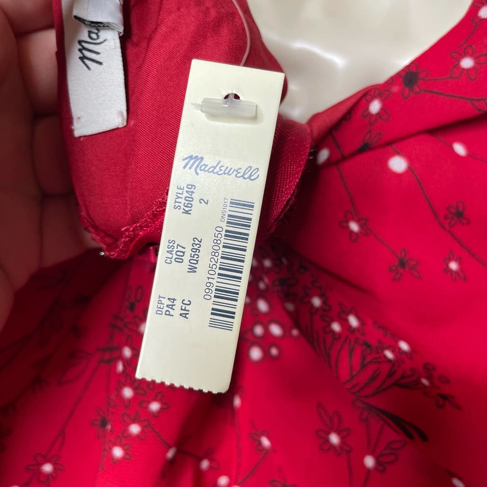 Madewell Hazelwood Wrap-Front Mini Dress in Windswept Floral size 2 - Picture 5 of 11